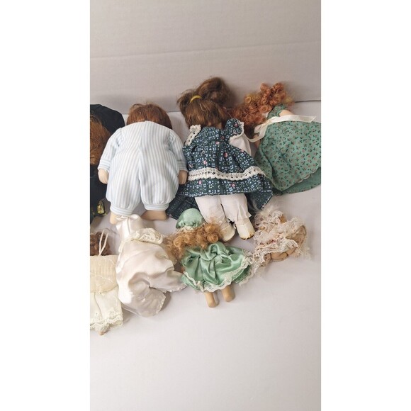 Vintage Porcelain China Doll Collection Set (Lot) 11 in Total, In Nice Condition - Picture 9 of 9
